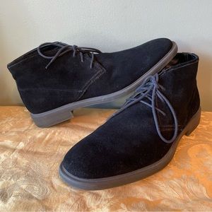 Calvin Klein Ulysses Black Suede Ankle Chukka Boots